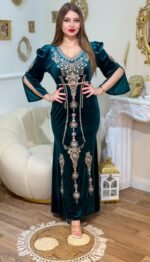 القفطان الأزرق الملكي (قطيفة) 👑💙