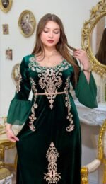 القفطان الأزرق الملكي (قطيفة) 👑💙