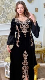 ⁦القفطان الأزرق الملكي (قطيفة) 👑💙⁩ - الصورة ⁦4⁩